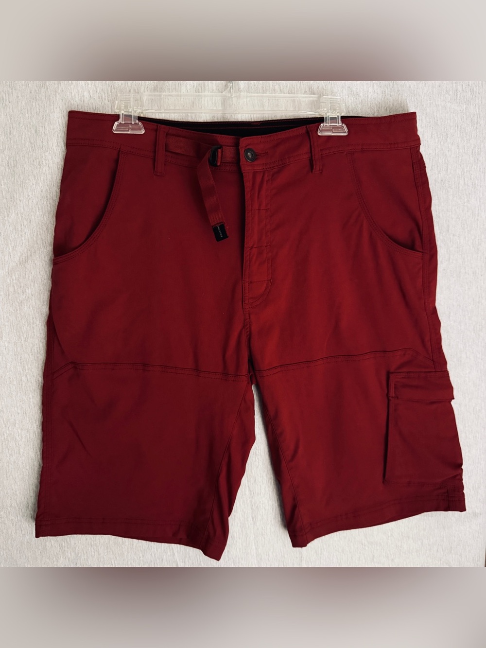 prAna Breathe Hiking Cargo Shorts Men’s Size 36 Brick-Red Casual Outdoor